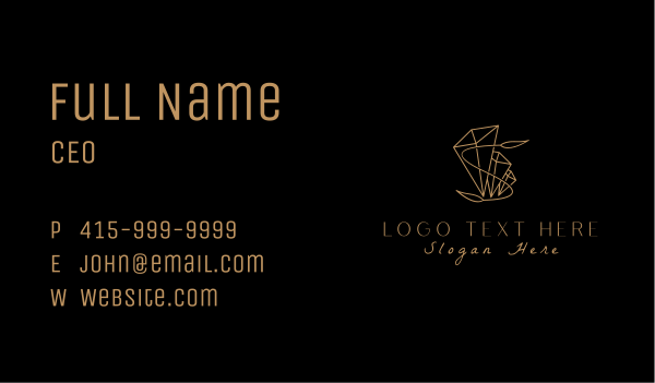 Luxury Precious Stone Business Card Design Image Preview