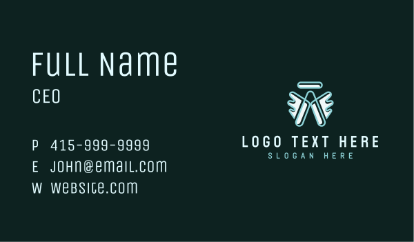 Angel Halo Letter A Business Card Design Image Preview
