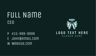 Angel Halo Letter A Business Card Image Preview