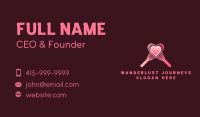 Pink Heart Whisk Business Card Image Preview