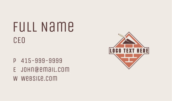 Brick Masonry Repair Business Card Design Image Preview