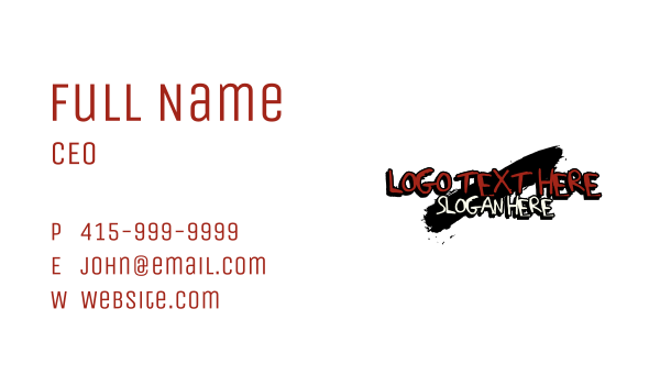 Horror Spooky Tattoo Business Card Design Image Preview