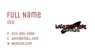 Horror Spooky Tattoo Business Card Image Preview