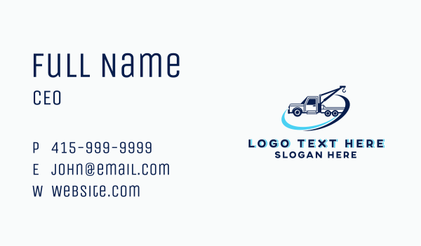 Tow Truck Vehicle Business Card Design Image Preview