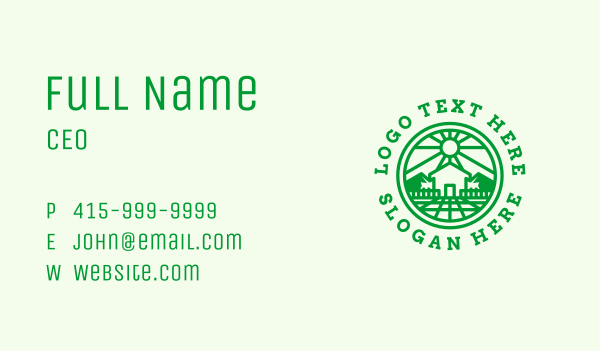 Green Yard House  Business Card Design Image Preview