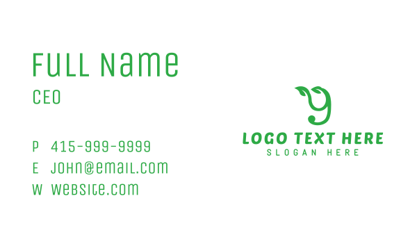 Nature Letter Y Business Card Design Image Preview