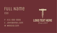 Brown Wine Corkscrew  Business Card Image Preview