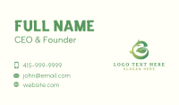 Natural Letter G Leaf Business Card Image Preview