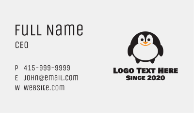 Penguin Toy Store Business Card