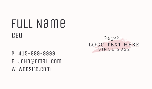 Floral Beauty Plant Business Card Design Image Preview