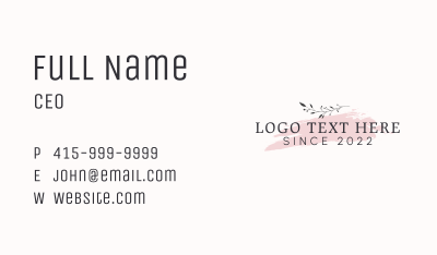 Floral Beauty Plant Business Card Image Preview