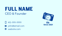 Blue Camera Clock Business Card Image Preview