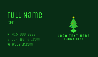 3D Christmas Tree  Business Card