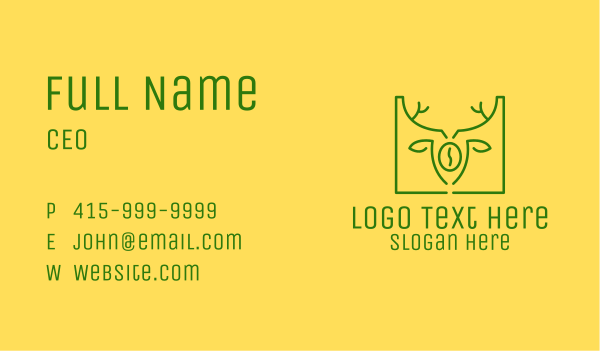 Green Organic Coffee Business Card Design Image Preview