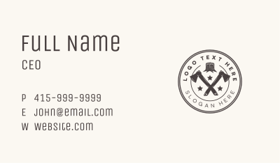 Axe Log Cutter Business Card Image Preview