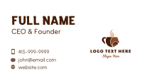 Coffee Cup Mustache Business Card Preview