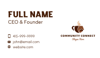 Coffee Cup Mustache Business Card Design