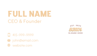 Brown Retro Script Wordmark Business Card Image Preview