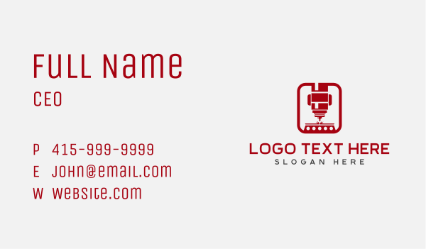 Laser Manufacturing Metalworking Business Card Design Image Preview