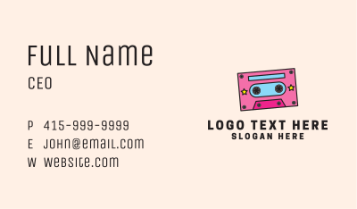 Retro Cassette Tape Business Card Image Preview