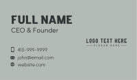 Casual Gothic Wordmark Business Card Image Preview