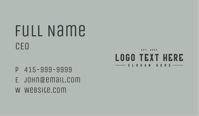 Casual Gothic Wordmark Business Card Image Preview