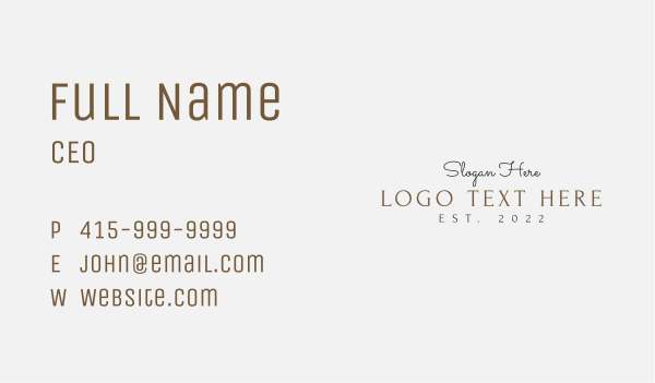 Luxury Fashion Brand Business Card Design Image Preview
