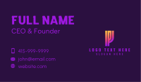 Tech Startup Letter P  Business Card Image Preview
