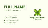 Organic Leaf Butterfly Business Card Preview