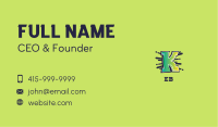 Graffiti Splatter Letter K Business Card Image Preview