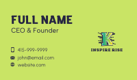 Graffiti Splatter Letter K Business Card Image Preview