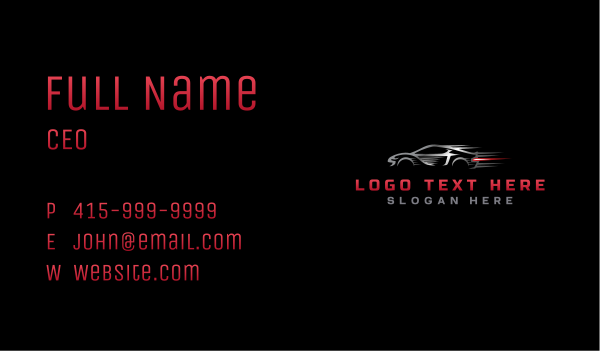 Automobile Car Vehicle Business Card Design Image Preview