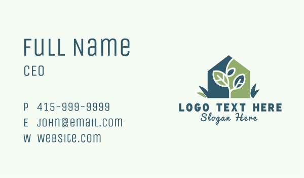 Garden Greenhouse Landscaping Business Card Design Image Preview