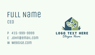 Garden Greenhouse Landscaping Business Card Image Preview