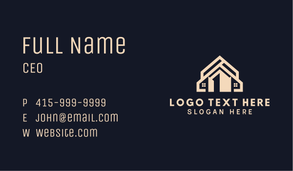 Town House Architecture Business Card Design Image Preview
