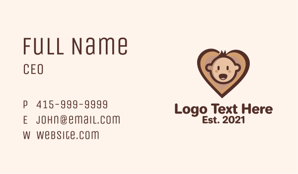 Heart Baby Head Business Card Design Image Preview