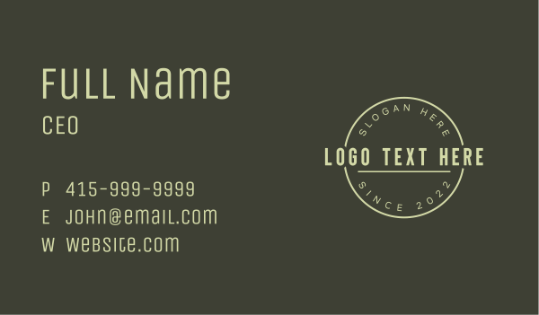 Modern Apparel Wordmark Business Card Design Image Preview