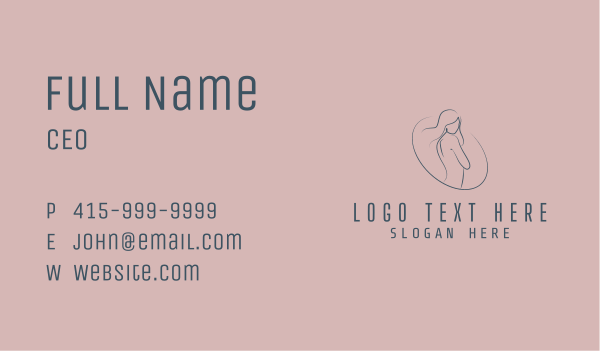 Minimalist Female Body Business Card Design Image Preview