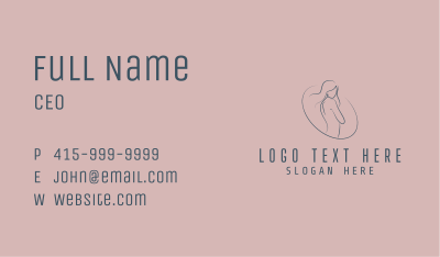 Minimalist Female Body Business Card Image Preview