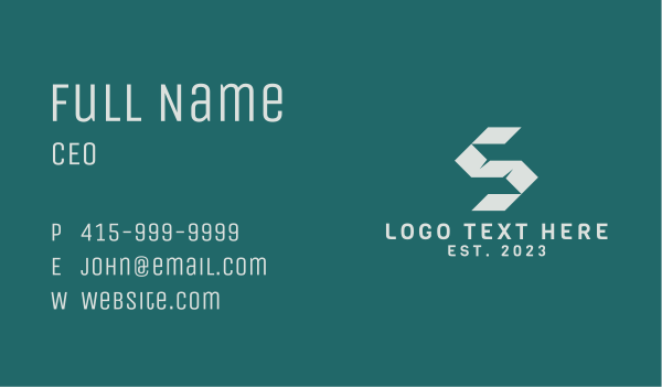 Gray Tech Letter S  Business Card Design Image Preview