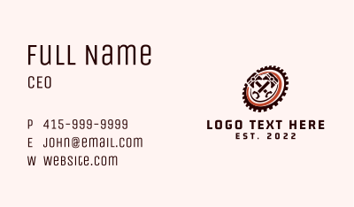 Piston Mechanic Gear Business Card Image Preview