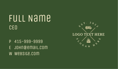 Outdoor Camping Company Business Card Image Preview