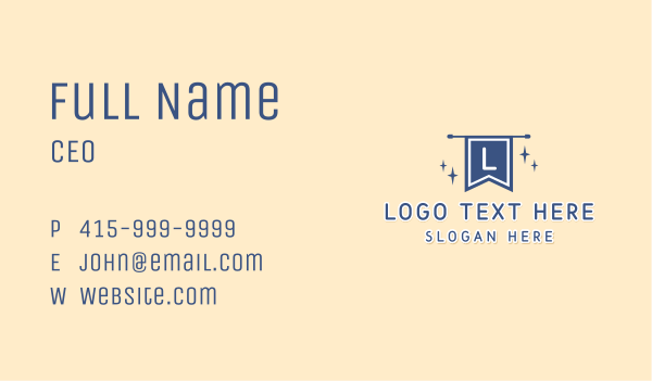 School Flag Letter Business Card Design Image Preview