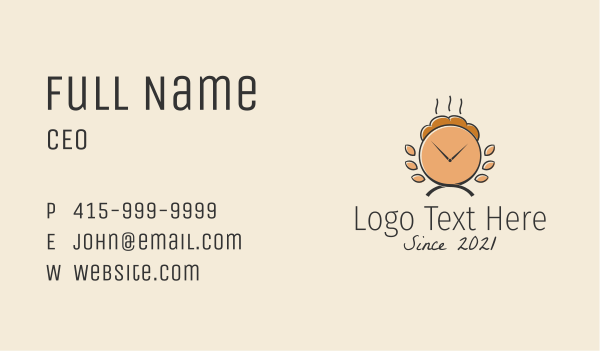 Bread Bakery Clock  Business Card Design Image Preview