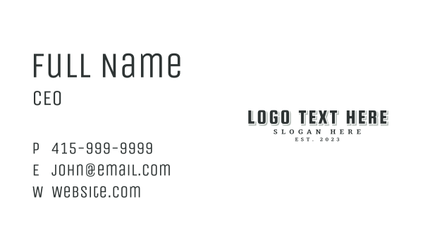 Business Enterprise Wordmark Business Card Design Image Preview