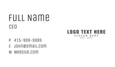 Business Enterprise Wordmark Business Card Image Preview