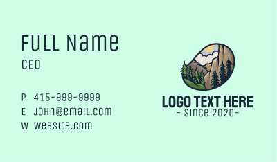 Outdoor Mountaineering Badge Business Card Image Preview