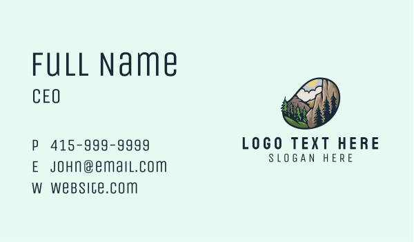 Outdoor Mountaineering Badge Business Card Design Image Preview