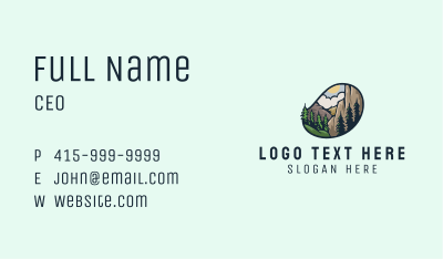 Outdoor Mountaineering Badge Business Card Image Preview