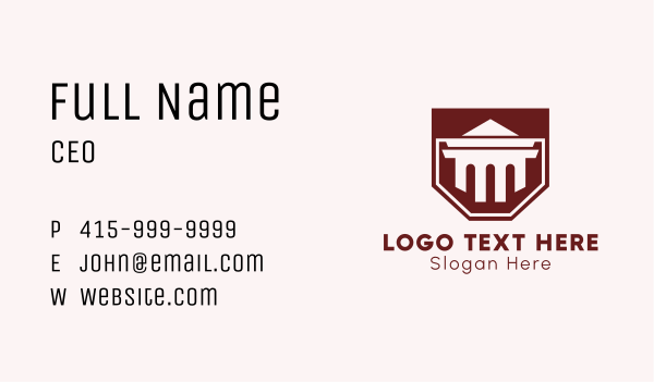 Ancient Column Banner Business Card Design Image Preview